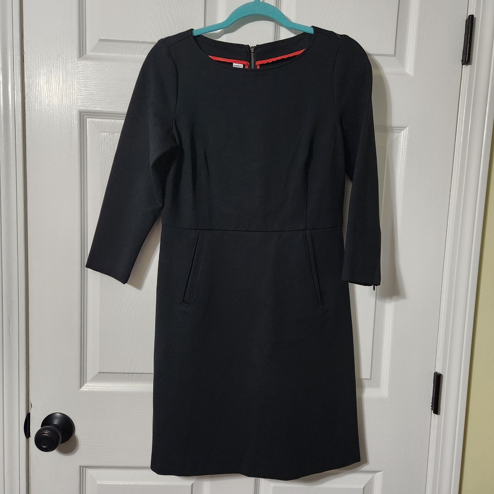 SPANX Black Perfect Shift Dress With 3/4 Sleeves